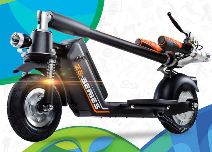 جنبا إلى جنب مع نظام امتصاص الصدمات إضافة إلى العجلات الأمامية، ركوب الخيل Z5 Airwheel سكوتر كهربائية دائمة تضمن ركوب سلس.